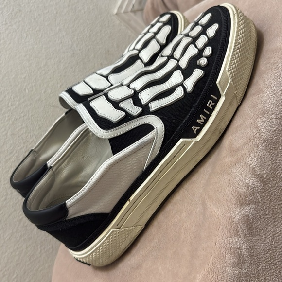 AMIRI Black and White Skeleton Sneakers - Picture 2 of 4